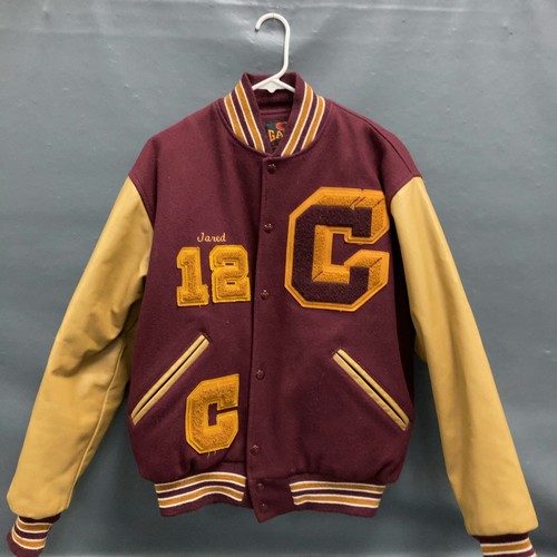 Vintage maroon gold varsity - vintage,